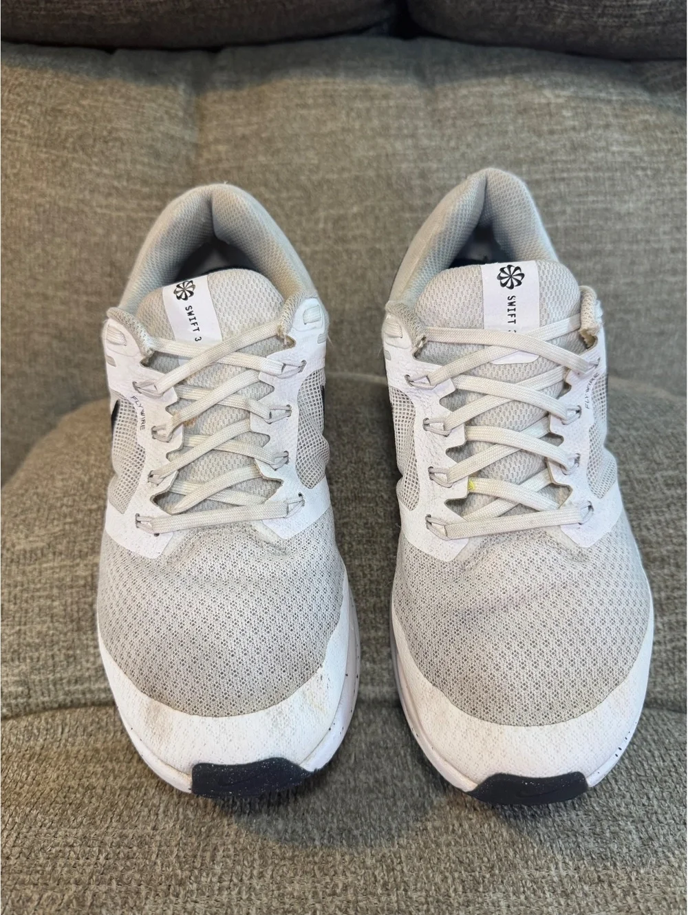Nike Run Swift 3 Running Shoes White Black Speckled Men's Size 9 IB4370-100